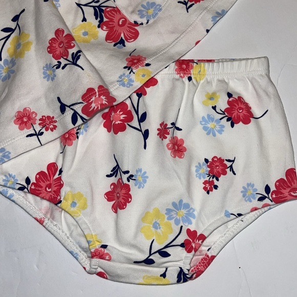 Little me Dress and bloomer set daisy flower print 12 months - Picture 2 of 6